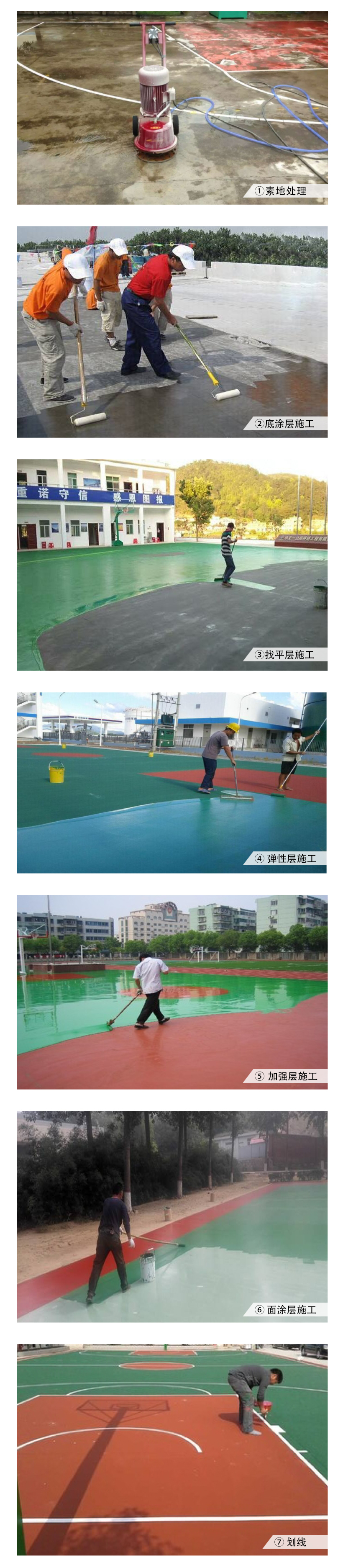 丙烯酸球场施工流程 丙烯酸球场施工流程