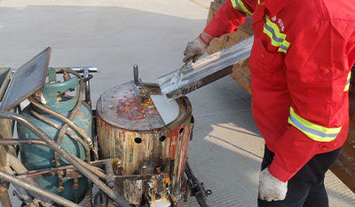 南充车位划线热熔标线施工